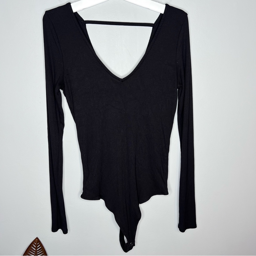 Abercrombie and Fitch Black Ribbed Bodysuit